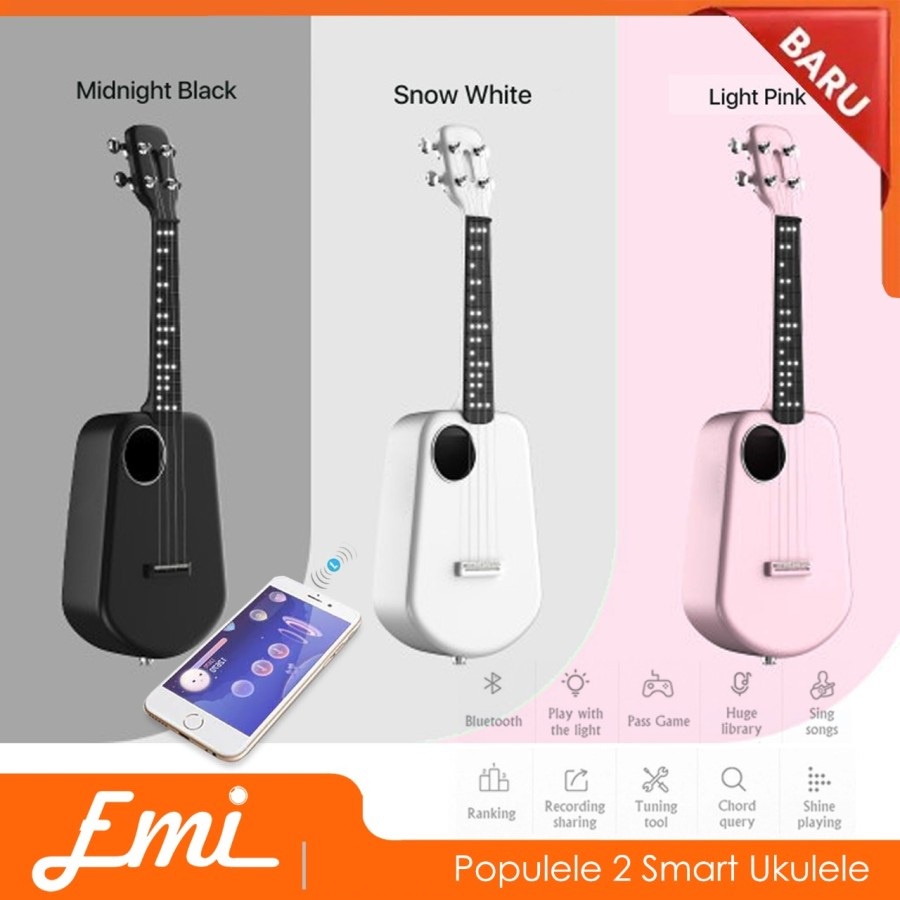 Populele 2 23 Inch USB Smart Ukulele APP Control By EMI