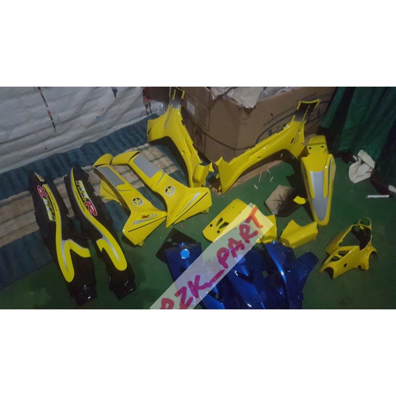cover body halus full set kuning hitam caltec body fizR Fiz