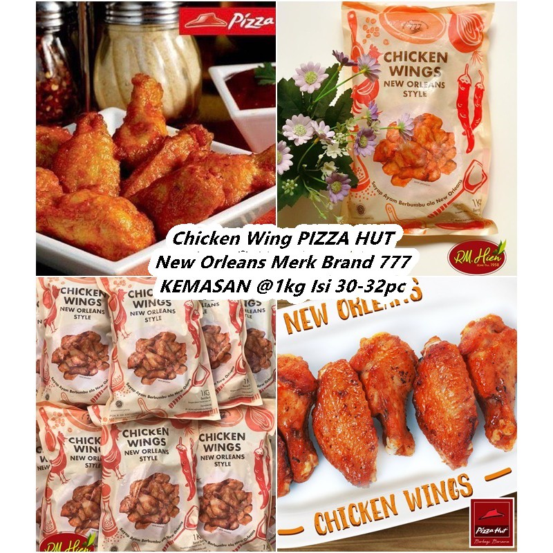 Chicken wings pizza hut PHD / 777 brand 1kg / 1000gr sayap ayam bumbu frozen food