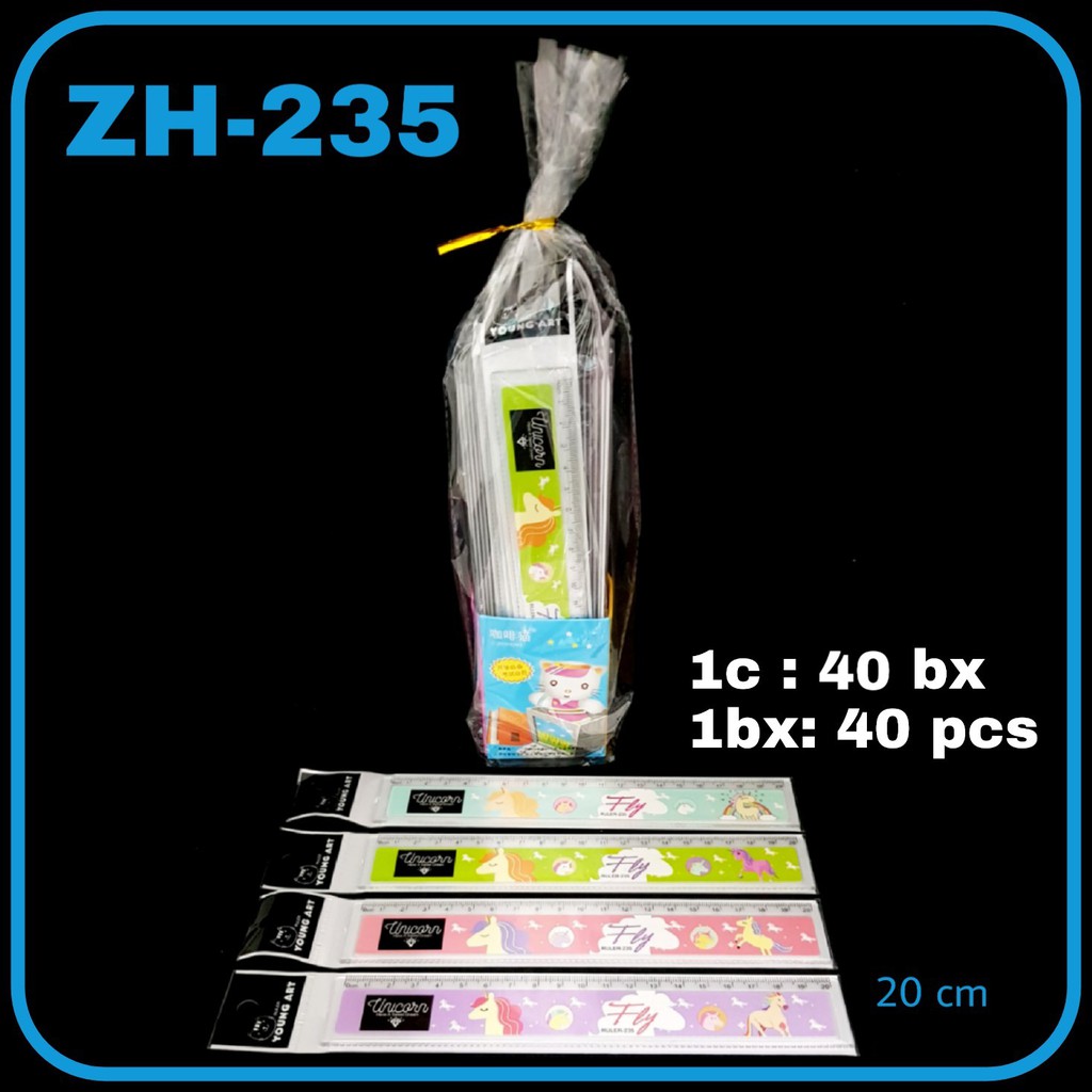 

ILP Penggaris 20cm ZH-235 Unicorn / Penggaris Plastik / Ruler