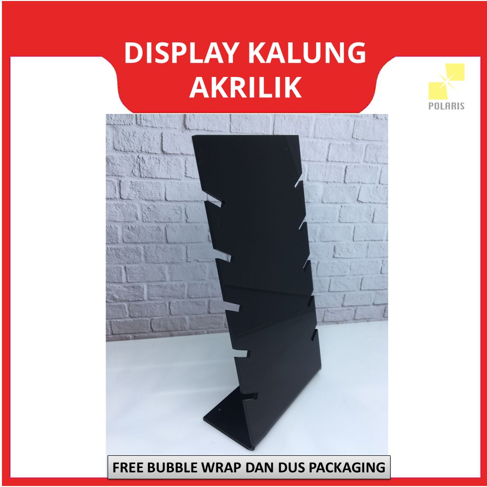 DISPLAY STAND KALUNG ACRYLIC - PAJANGAN ETALASE PERHIASAN TEMPAT KALUNG - DISPLAY MINI KALUNG AKSESORIS AKRILIK