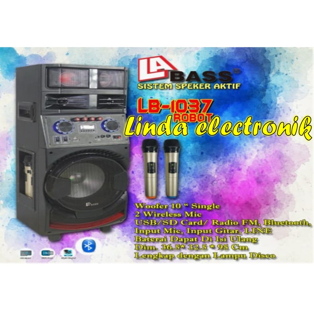 SPEAKER PORTABLE LABASS LB 1037 ROBOT LABASS LB1037 10 INCH MEETING