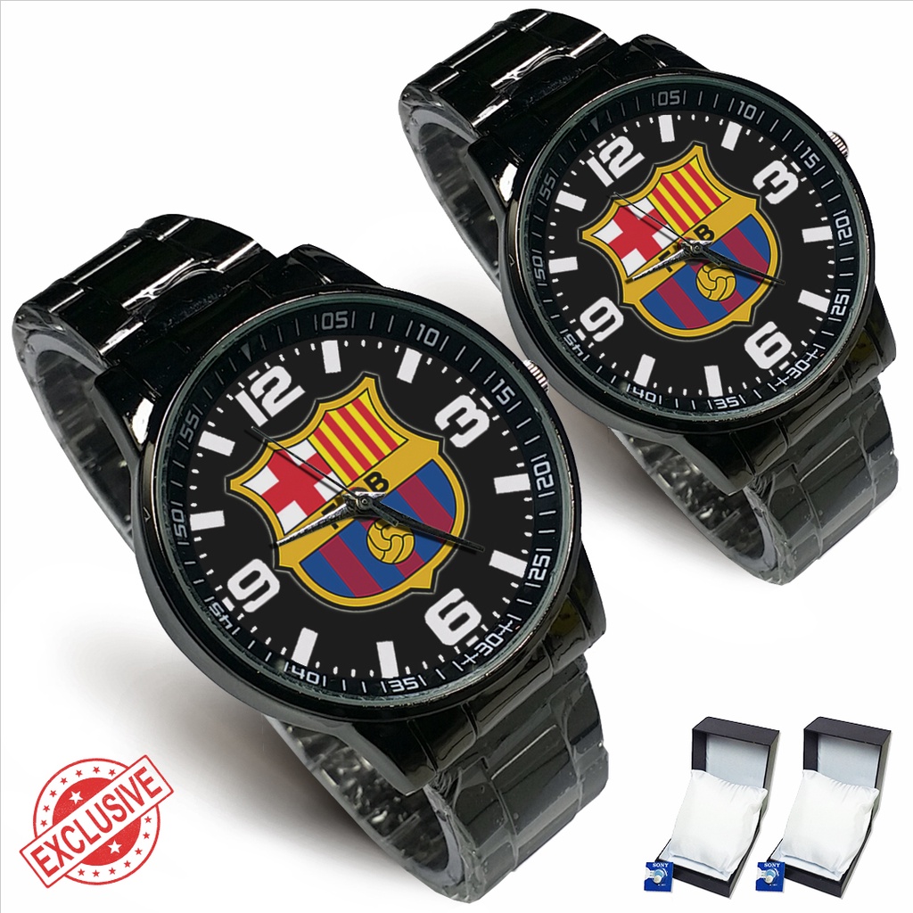 Jam Tangan Rantai Couple BARCELONA FOOTBALL CLUB (Nice)