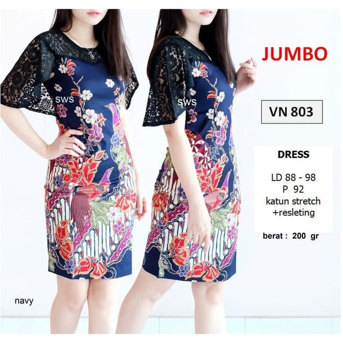 DRESS BATIK Dress Batik Wanita Big Size Dress Batik Modern Jumbo Terbaru Virza  IWAZAH OFFICE