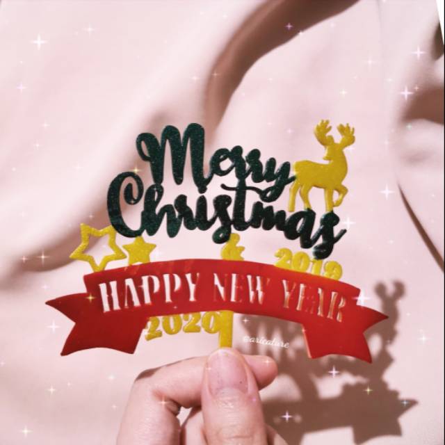 TOPPER DEKORASI CAKE KUE TART MERRY CHRISTMAS NATAL HAPPY TOPPER DEKORASI CAKE KUE TART MERRY CHRISTMAS NATAL HAPPY