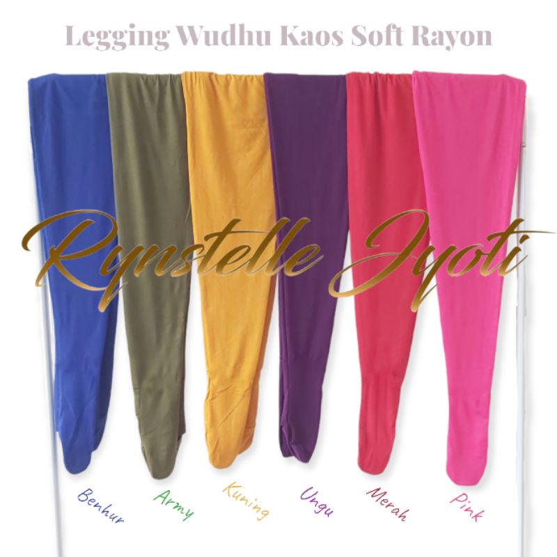 Legging Wudhu Kaos Soft Rayon Premium Rynstelle