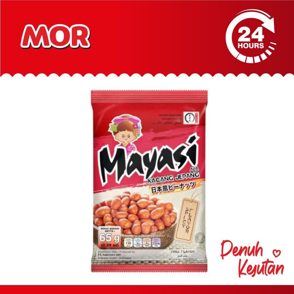 

MAYASI Kacang Jepang Rasa Pedas Spicy 65 gr