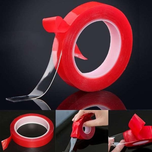 Double Tape 3M X 10mm Transparan Untuk Mobil / Motor