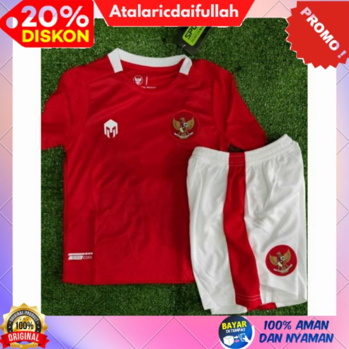 (BISA COD) JERSEY BAJU BOLA TIMNAS INDONESIA HOME KIDS ANAK 2020 GRADE ORI - 20