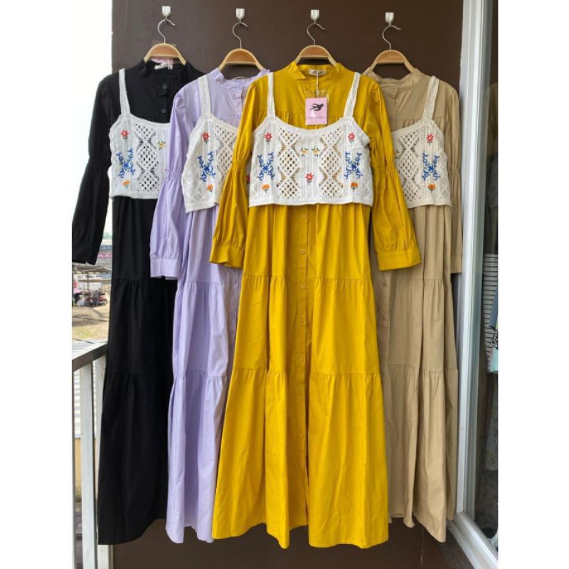gamis rompi rajut import Bangkok