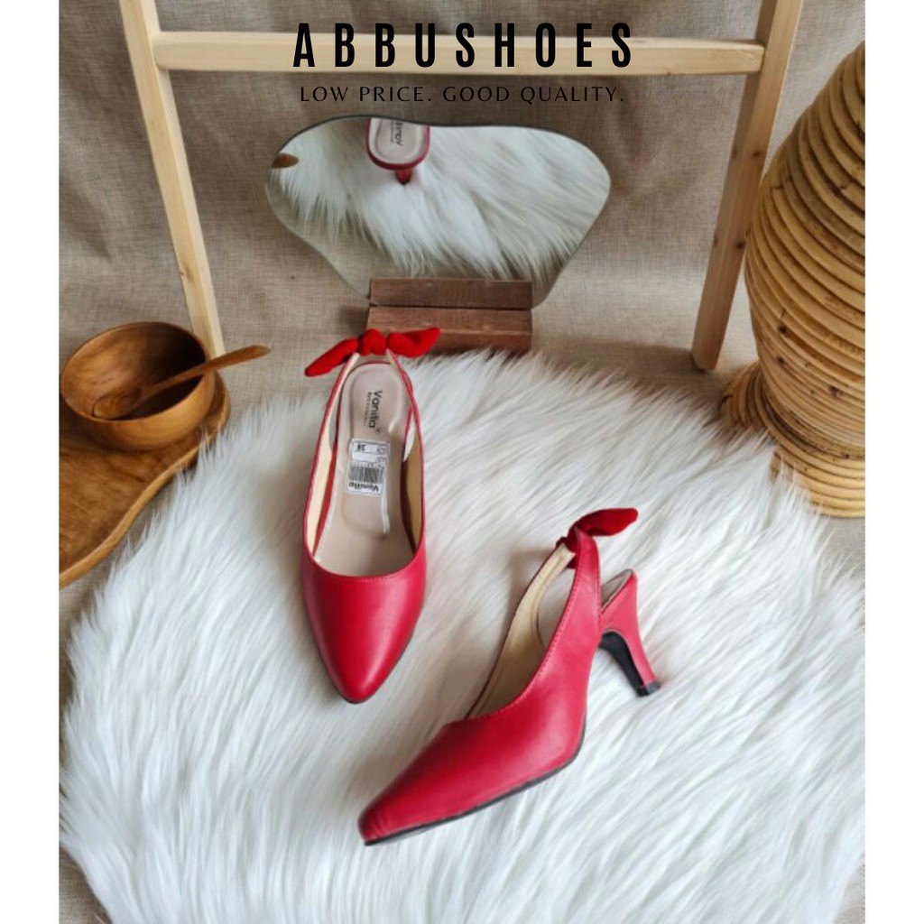 ABBUSHOES Hs 100 high heels bapau tali pita 7cm