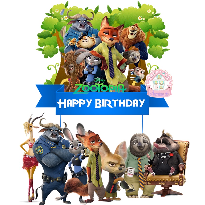 ZOOTOPIA CAKE TOPPER