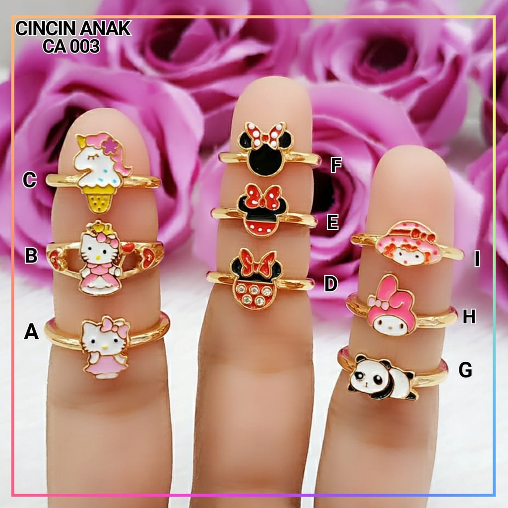 Cincin xuping cincin anak hello kitty lapis emas gold CA 003