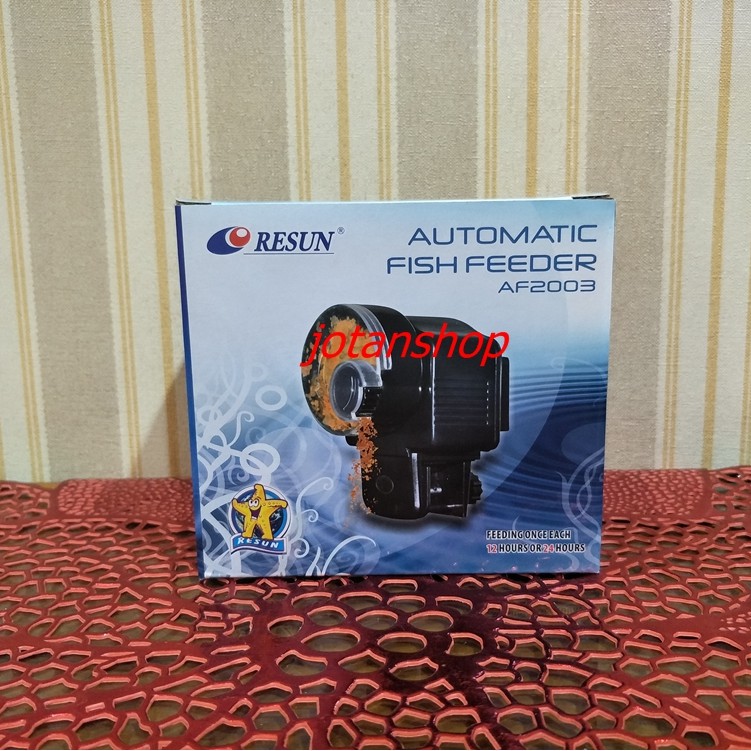 RESUN AF 2003 auto feeder fish food timer automatic mesin pemberi makan ikan otomatis AF2003