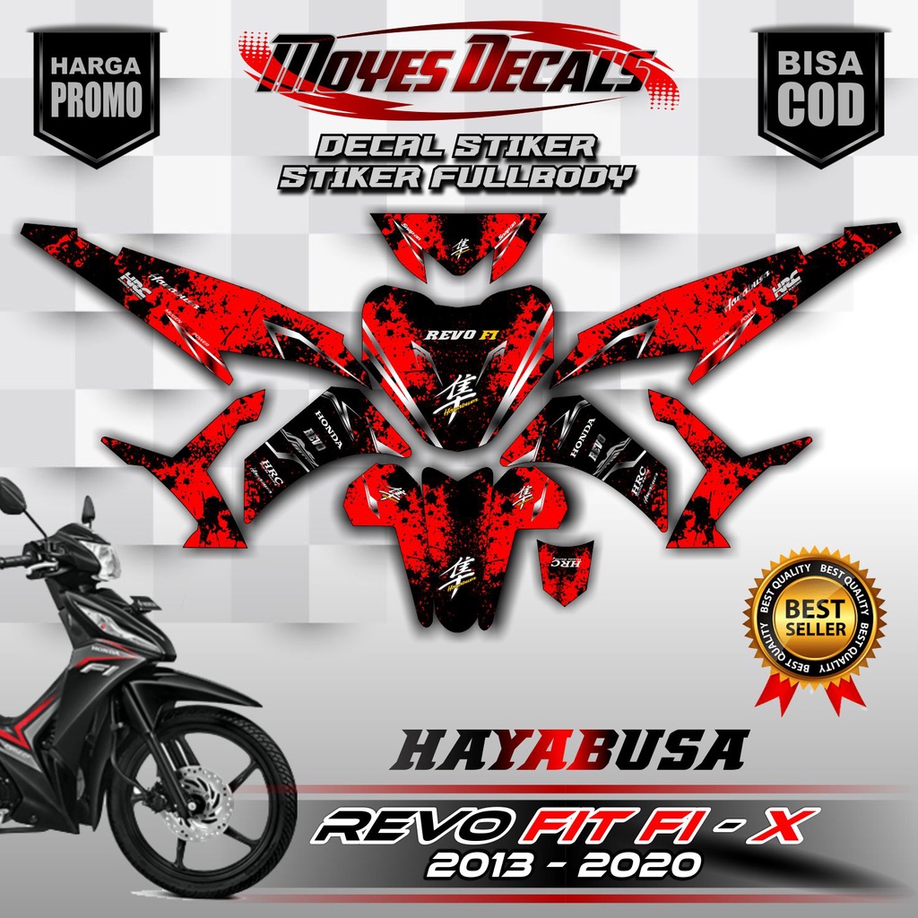 Bisa COD ( HAYABUSA ) decal revo fit siker decal motor revo fit fi hayabusa fullbody  decal stiker h