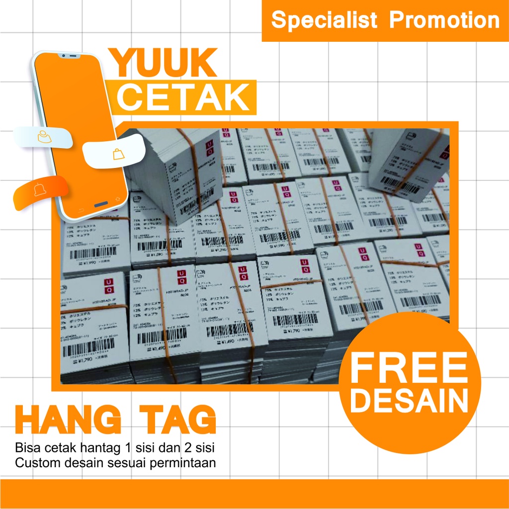 Label Hangtag Baju / Hang Tag Baju / Hang Tag Custom / Hang Tag Premium