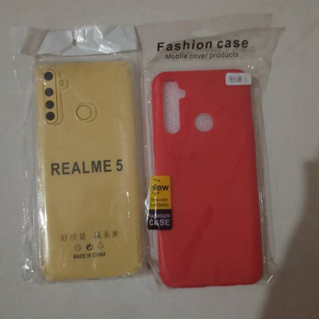 15 ribu Anti crack+ softcasepolos warna merah untuk type Hp REALME 5
