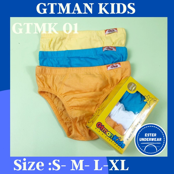 Celana Dalam Anak Laki-Laki Gtman Kids GTMK01 Isi 3Pcs