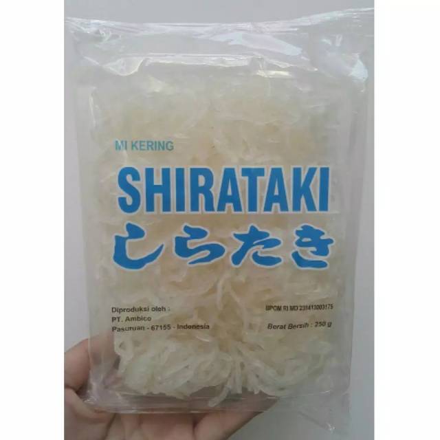 

Mie shirataki kering