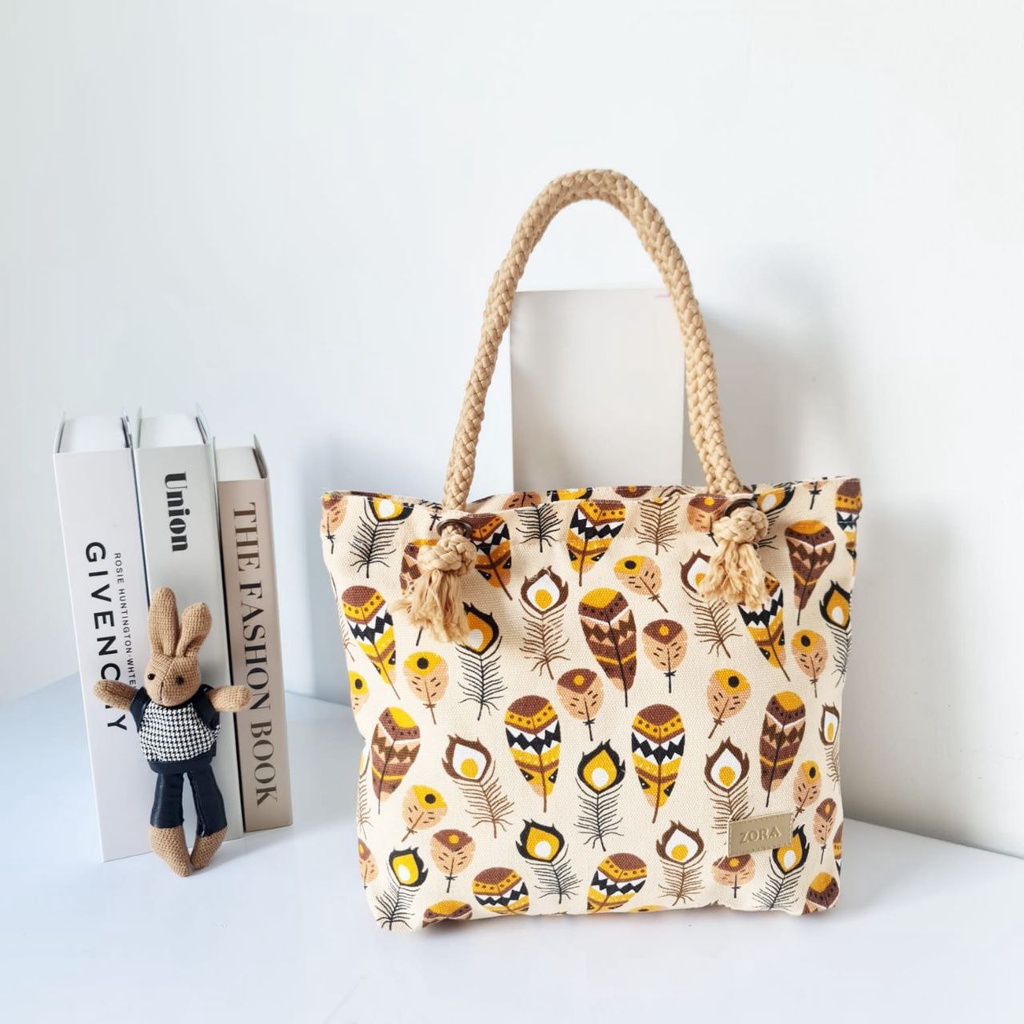 ZORA - Petito - Tote Bag Seri Abstrak &amp; Animals - Tote Bag Wanita