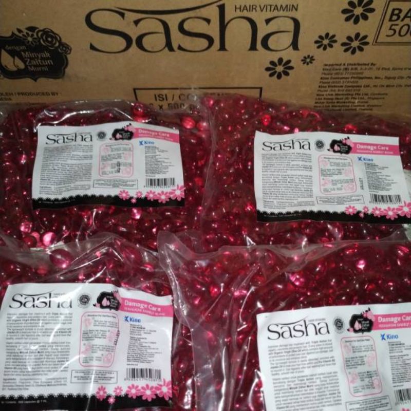 Sasha Hair Vitamin Rambut MERAH / Vitamin Rambut Rusak Kosmetik