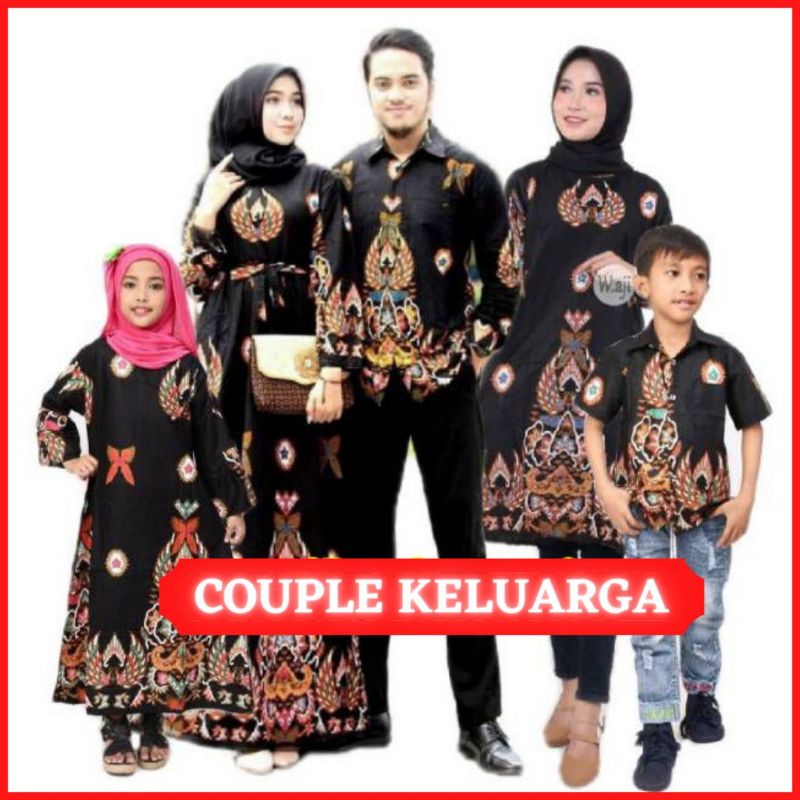 BATIK COUPLE KELUARGA SARIMBIT GEN BATIK motif Garuda Hitam