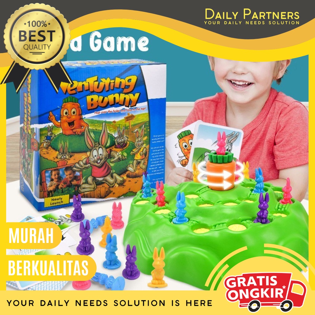 Bunny Hop Funny Rabbit Family Fun Board Game For Kids