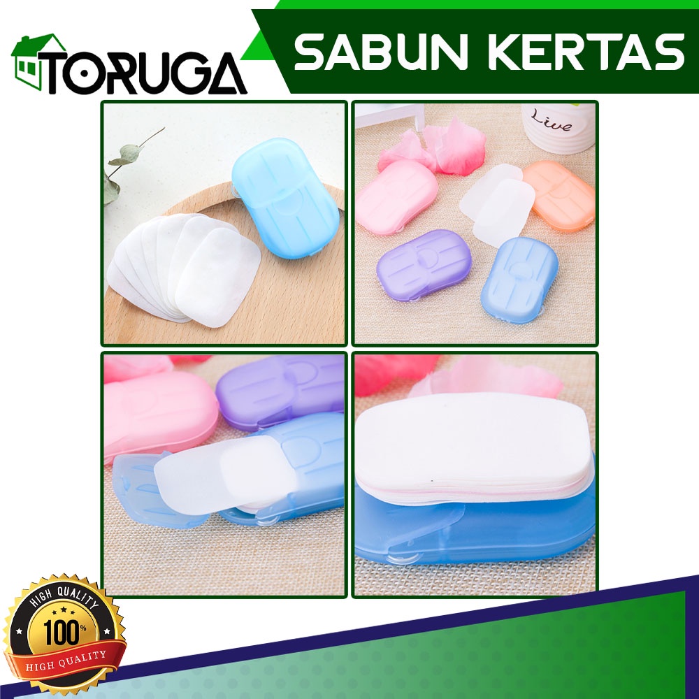 Sabun Travel Kertas Mini Paper Soap Isi Ulang Cuci Tangan Mudah Praktis Higienis