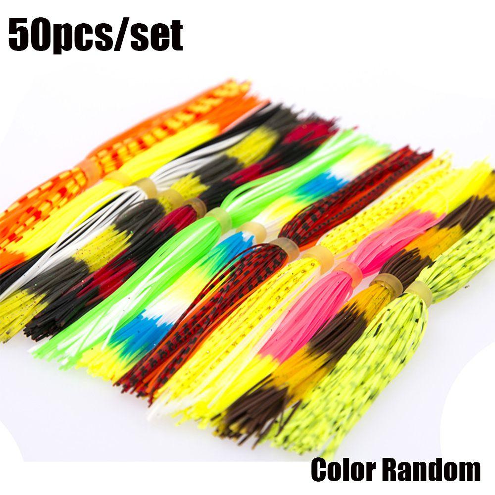 Chookyy 50pcs Rok Silikon New Artificial Spinner Tenggelam Tanpa Angin Karet Cumi