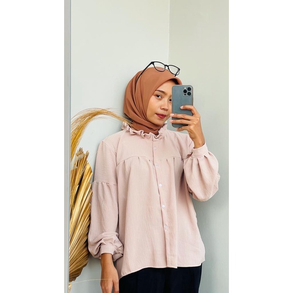 ARINA BLUS | LADY CRINCLE KOREAN TOP | ATASAN WANITA-5