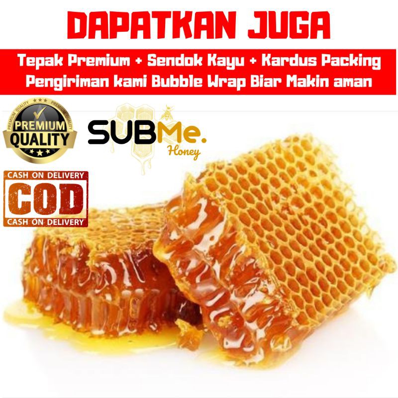 

Madu Sarang Asli Murni Honeycomb 250gr Melifera