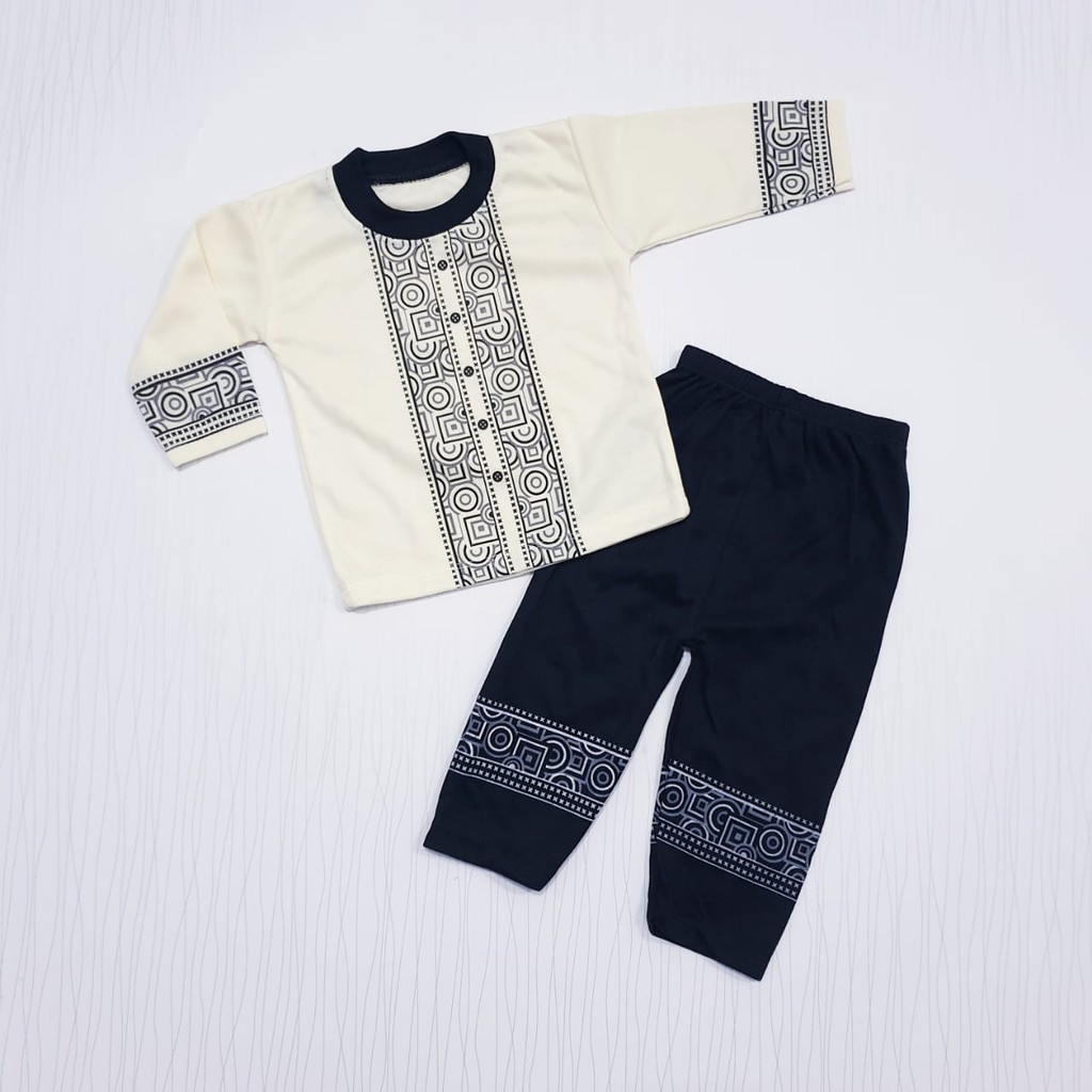 setelan baju muslim anak cowo usia 0-18 bulan / pakaian bayi laki-laki islami baju koko