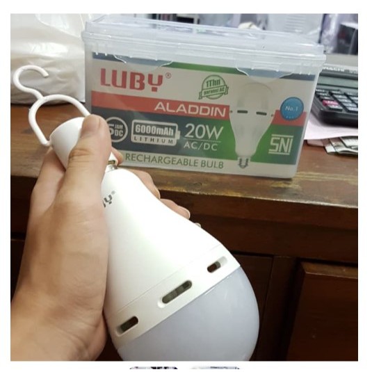 Lampu LED Luby Emergency Aladdin 20W Putih Bulb Lithium