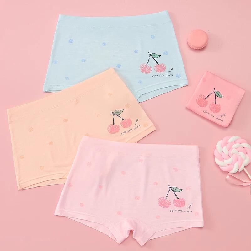 Boxer anak perempuan bahan katun impor dengan ziplock pouch Celana dalam boxer anak cewe bahan katun