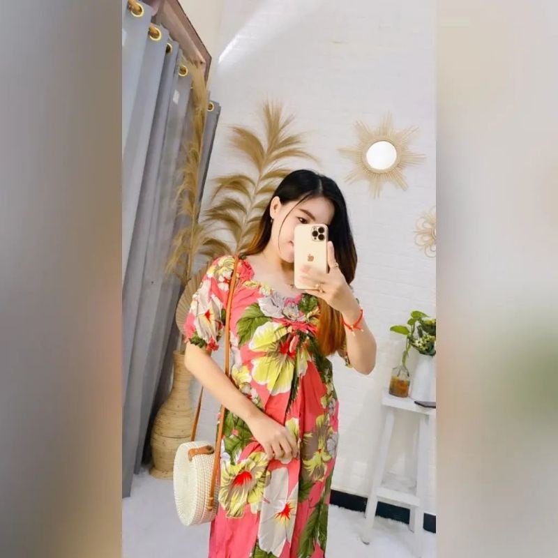 dress serut dada /homedress/ dress