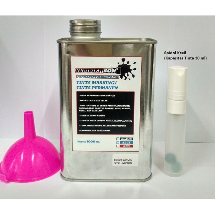 

Tinta Permanen Marking ink/Tinta karung Summerson 1 Liter-SPIDOL KECIL promo