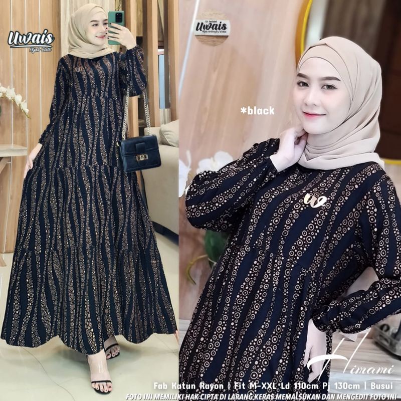 HIMAMI BY UWAIS/gamis /gamis rayon/katun rayon/dress/gamis solo/gamis terbaru
