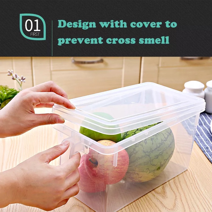 Kontainer Box Kotak Plastik Makanan Tempat Penyimpan Makanan di Kulkas Kitchen Storage Box