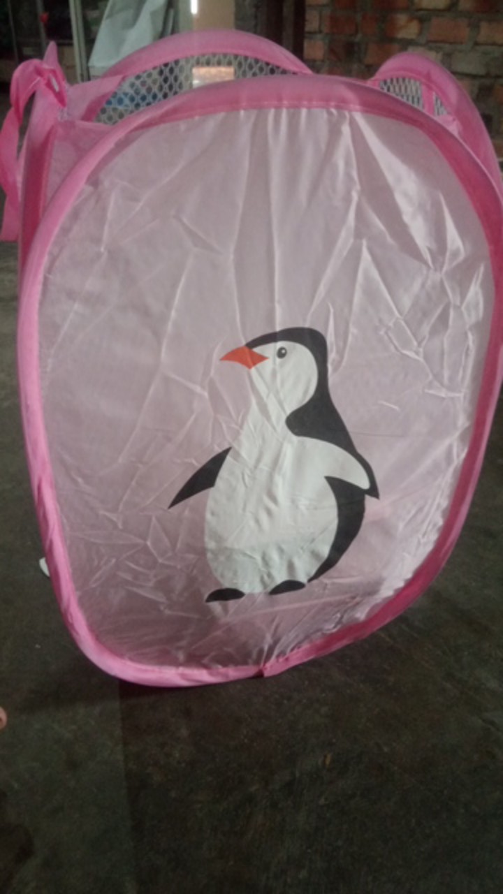 Keranjang Baju Kotor Lipat Motif Karakter / Laundry Bag Uk 32cm X 52cm