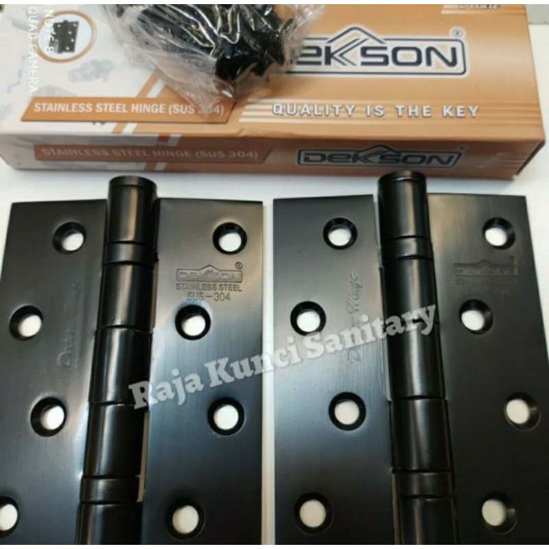 Engsel Dekson Hitam 4&quot;X3&quot;x3mmx2BB Deluxe Stainles SUS 304/Engsel Pintu 4&quot;inch Dekson/Original Dekson