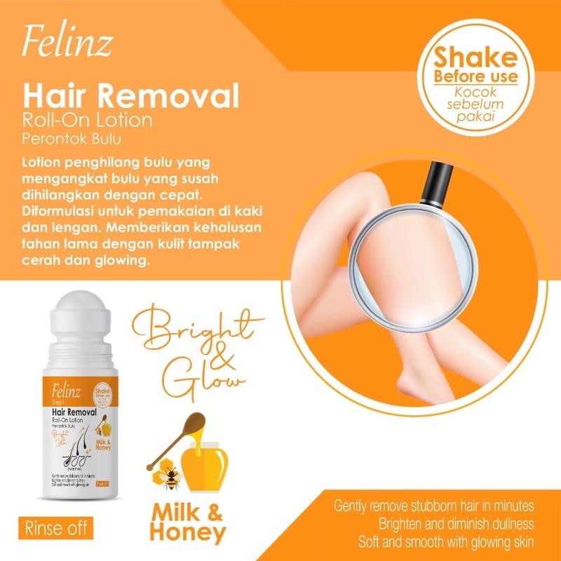 FELINZ HAIR REMOVAL GROWTH AND LOTION STEP 1 DAN 2 30ML PERONTOK BULU