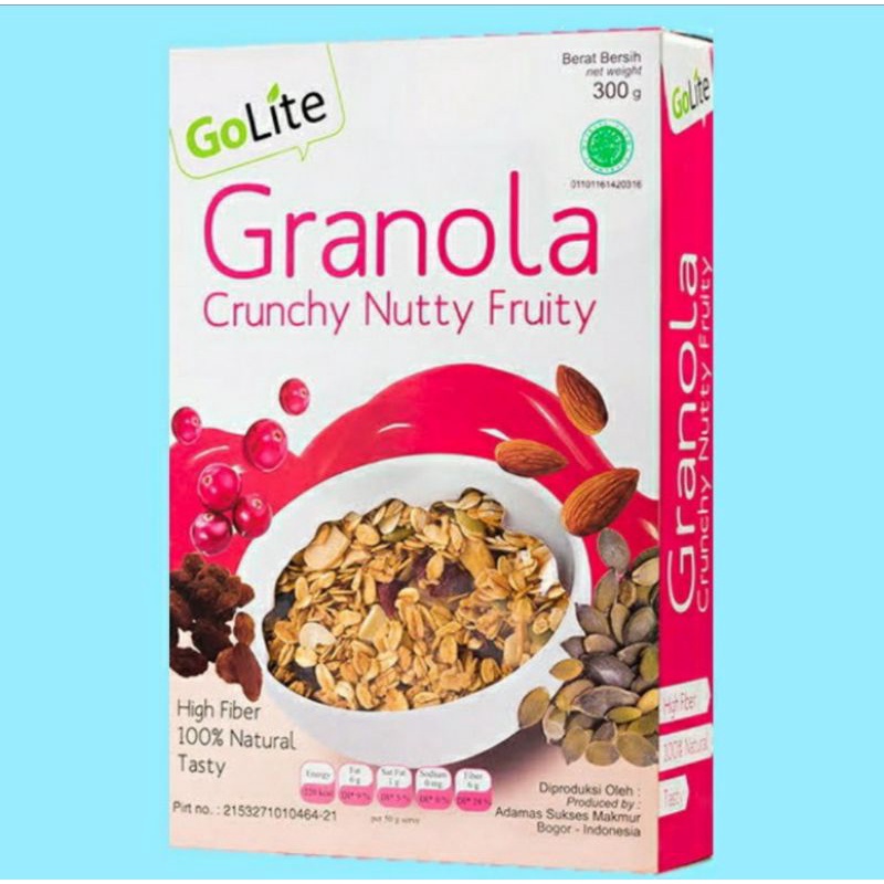 

Golite Granola Dark Choco Hazelnut / Golite Granola Crunchy Nutty Fruit 300gr