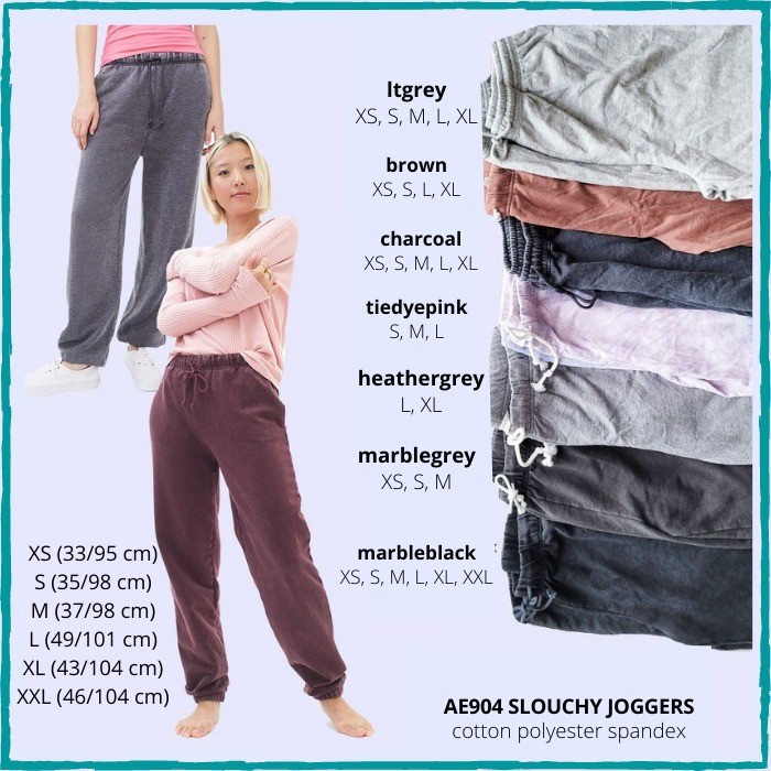 Celana Jogger Wanita Murah Aeropostale 904 Slouchy Joggers Tiedyepink/Ltgrey