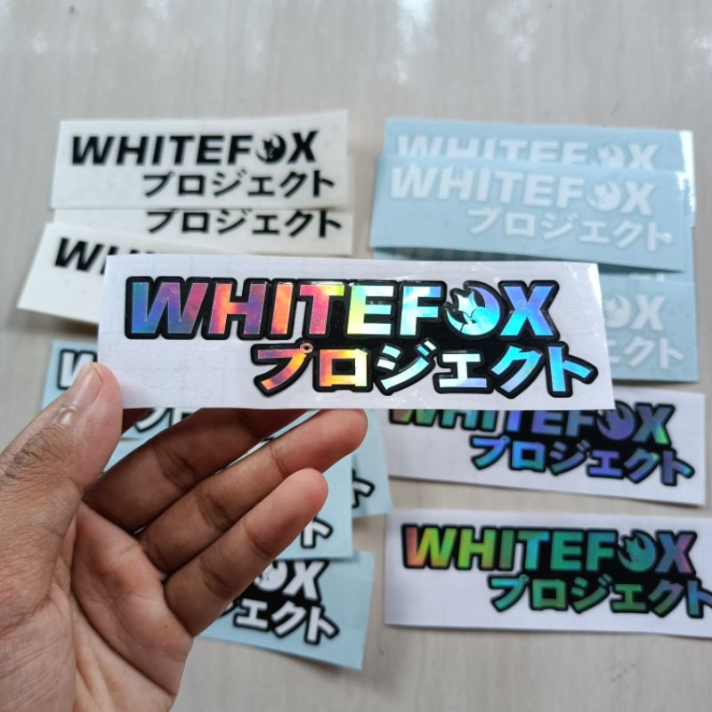 Sticker stiker cutting whitefox project edition stiker kanji whitefox