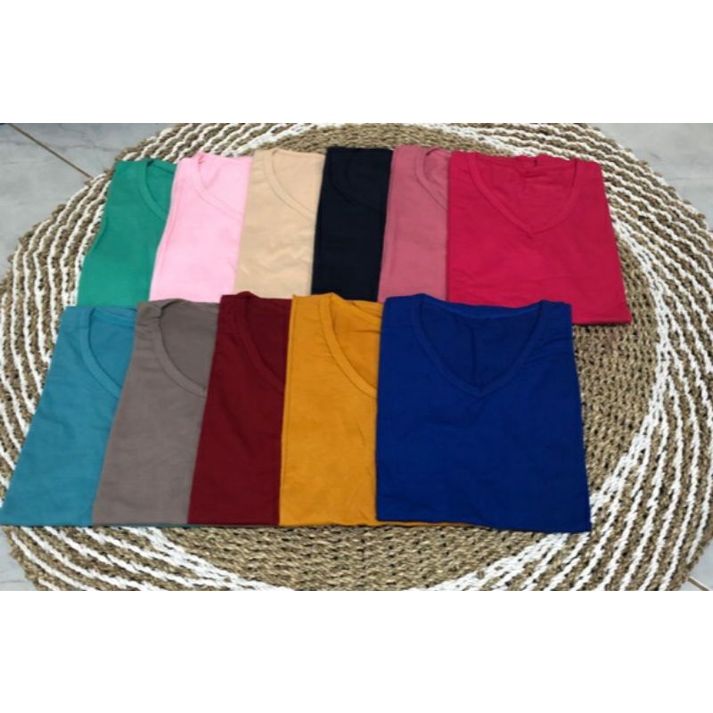 Kaos polos lengan pendek | kaos polos v.neck | kaos polos wanita | kaos dalaman