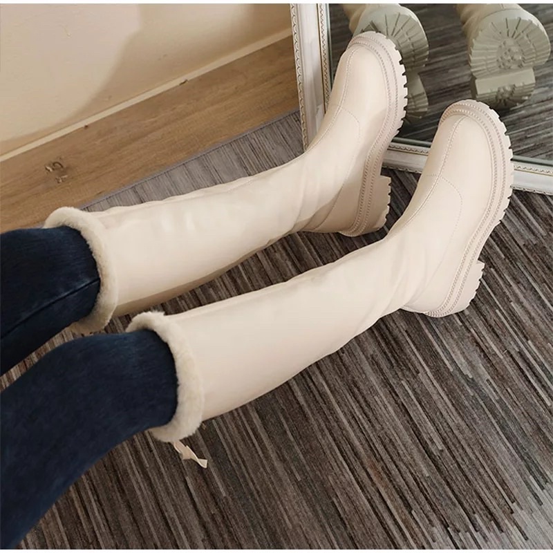 Knee Waterprooft Winter Boots Wanita  Boots selutut wanita anti air