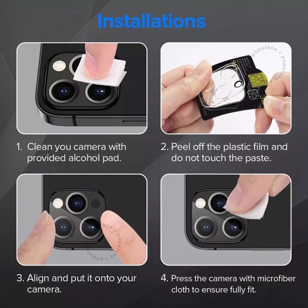 Camera Tempered Glass iPhone Lens Protector Pelindung Lensa Apple Anti Gores Kamera iPhone Antigores