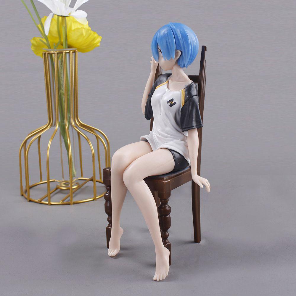 Lanfy Re ZERO Starting Life in Another World Collection Mainan Untuk Hadiah Rem Anime Figure 6.5cm Relax Rem Action Figure