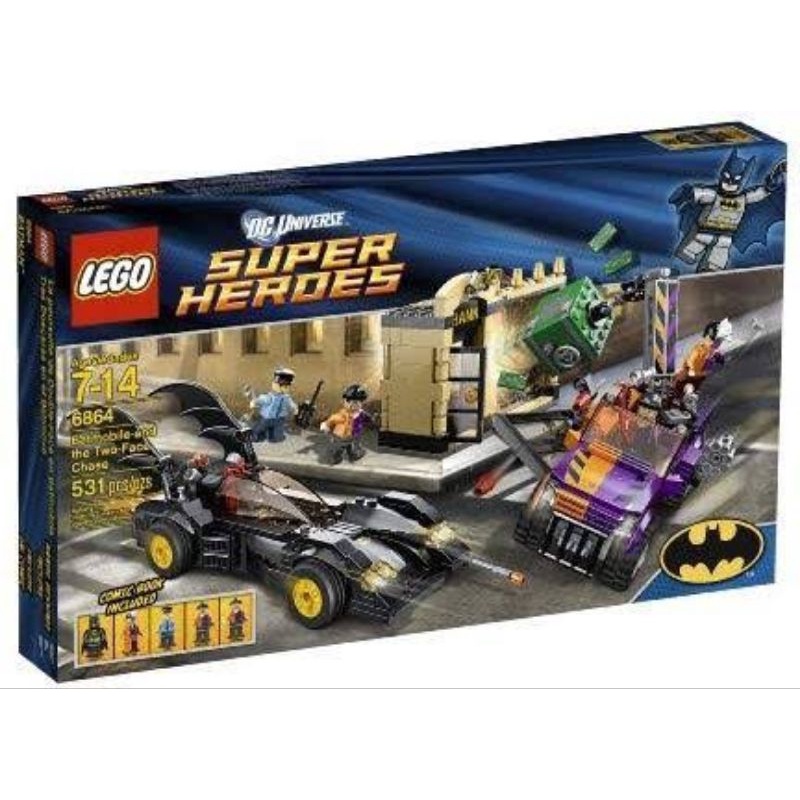 LEGO 6864 - SUPER HEROES - The Batmobile And The Two Face Chase
