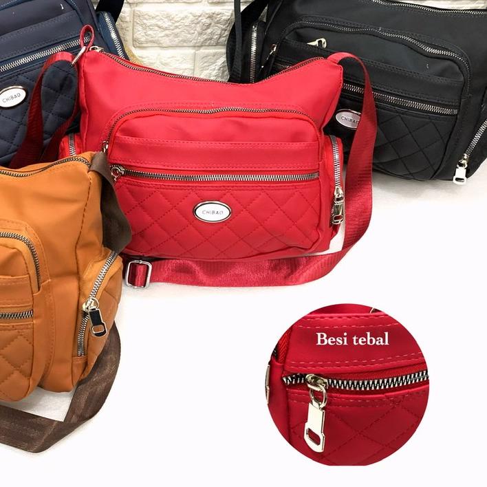 ◌ TAS CHIBAO CASANDRA WANITA SELEMPANG BAHAN PARASUT BESAR BANYAK RUANG ❅